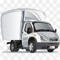 卡通手绘灰色货车-空若网 卡通手绘灰色货车-空若网