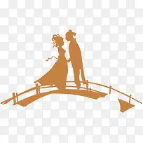 七夕鹊桥会橙色背景-空若网 七夕鹊桥会橙色背景-空若网