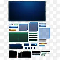 蓝色光效手绘标签-空若网 蓝色光效手绘标签-空若网