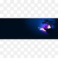 夜景鹊桥爱情背景banner-空若网 夜景鹊桥爱情背景banner-空若网