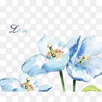 蓝花装饰素材-空若网 蓝花装饰素材-空若网