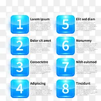 矢量手绘蓝色数字标签-空若网 矢量手绘蓝色数字标签-空若网