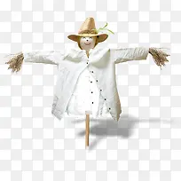 白色可爱稻草人风景-空若网 白色可爱稻草人风景-空若网