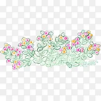 手绘小花风景可爱-空若网 手绘小花风景可爱-空若网