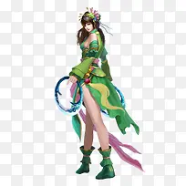 创意手绘绿意少女-空若网 创意手绘绿意少女-空若网