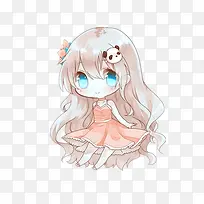 Q版可爱少女手绘-空若网 Q版可爱少女手绘-空若网