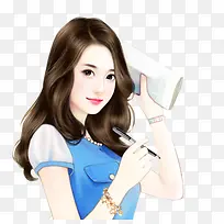 时尚清秀手绘少女-空若网 时尚清秀手绘少女-空若网