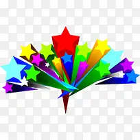 彩色放射星星-空若网 彩色放射星星-空若网