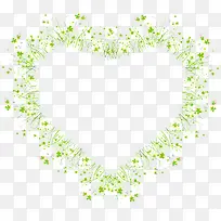 绿色小草心形-空若网 绿色小草心形-空若网
