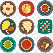 矢量手绘卡通食物-空若网 矢量手绘卡通食物-空若网