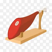 红色美味的食物西班牙火腿卡通-空若网 红色美味的食物西班牙火腿卡通-空若网