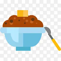 手绘卡通一碗食物-空若网 手绘卡通一碗食物-空若网