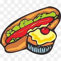 手绘食物-空若网 手绘食物-空若网