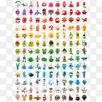 卡通扁平化动物图标-空若网 卡通扁平化动物图标-空若网