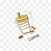手绘卡通咖啡-空若网 手绘卡通咖啡-空若网
