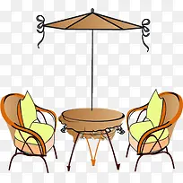 手绘咖啡厅休闲下午-空若网 手绘咖啡厅休闲下午-空若网