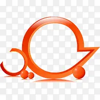 矢量手绘橙色对话框-空若网 矢量手绘橙色对话框-空若网