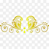 黄色渐变对称花纹-空若网 黄色渐变对称花纹-空若网