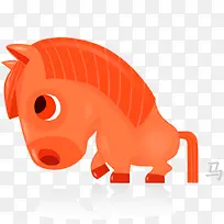 超可爱的十二生肖马图标-空若网 超可爱的十二生肖马图标-空若网