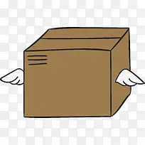 手绘翅膀快递箱-空若网 手绘翅膀快递箱-空若网