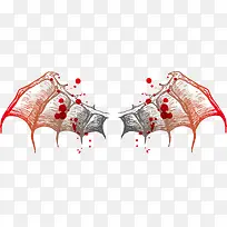 矢量蝙蝠翅膀血滴-空若网 矢量蝙蝠翅膀血滴-空若网