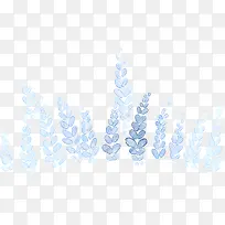 蓝色艺术水彩树叶-空若网 蓝色艺术水彩树叶-空若网