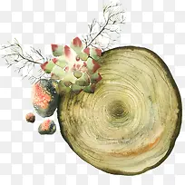 水彩木桩-空若网 水彩木桩-空若网