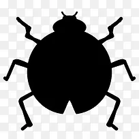 瓢虫剪影-空若网 瓢虫剪影-空若网