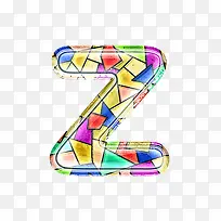 彩色玻璃字母z-空若网 彩色玻璃字母z-空若网