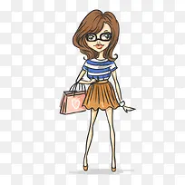 卡通矢量美女-空若网 卡通矢量美女-空若网