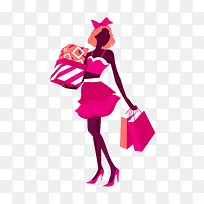 卡通时尚女郎购物-空若网 卡通时尚女郎购物-空若网