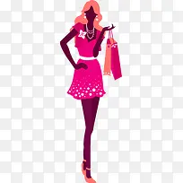 卡通时尚女郎购物-空若网 卡通时尚女郎购物-空若网