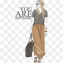 矢量时尚女人-空若网 矢量时尚女人-空若网