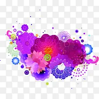 彩色时尚花纹装饰卡通-空若网 彩色时尚花纹装饰卡通-空若网