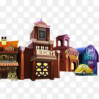 时尚卡通城市素材-空若网 时尚卡通城市素材-空若网