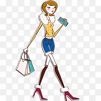 卡通时尚美女-空若网 卡通时尚美女-空若网