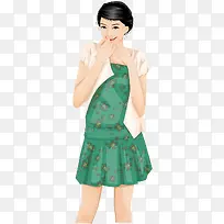 手绘卡通时尚爱笑姑娘-空若网 手绘卡通时尚爱笑姑娘-空若网