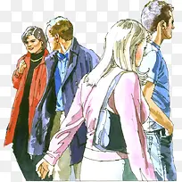 手绘人物卡通时尚-空若网 手绘人物卡通时尚-空若网