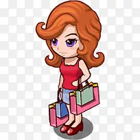 Q版卡通时尚美女人物-空若网 Q版卡通时尚美女人物-空若网