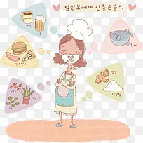 手绘反胃创意孕妇-空若网 手绘反胃创意孕妇-空若网