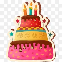 彩色的生日蛋糕-空若网 彩色的生日蛋糕-空若网