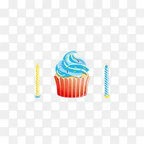 生日小蛋糕矢量图-空若网 生日小蛋糕矢量图-空若网