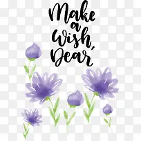 水彩手绘小紫花-空若网 水彩手绘小紫花-空若网