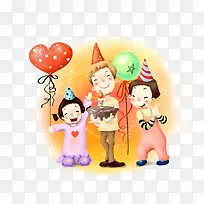 卡通蛋糕庆祝生日-空若网 卡通蛋糕庆祝生日-空若网