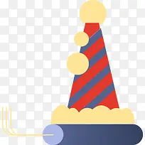 手绘彩色生日帽图案-空若网 手绘彩色生日帽图案-空若网