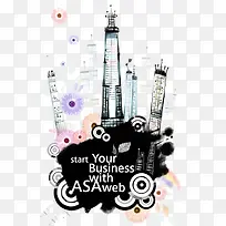 卡通手绘城市-空若网 卡通手绘城市-空若网