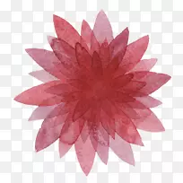 花品红紫色剪贴画.水彩画-空若网 花品红紫色剪贴画.水彩画-空若网