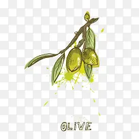 墨迹橄榄插画-空若网 墨迹橄榄插画-空若网