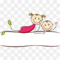 卡通可爱小孩边框-空若网 卡通可爱小孩边框-空若网