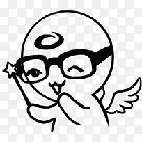 黑色可爱俏皮天使-空若网 黑色可爱俏皮天使-空若网